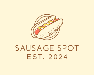 Mustard Hot Dog Sausage logo design