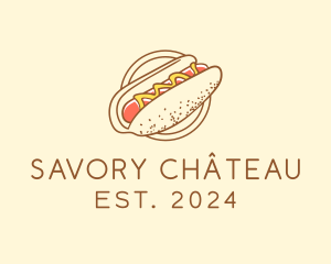 Mustard Hot Dog Sausage logo design