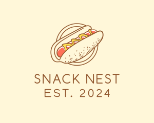 Mustard Hot Dog Sausage logo design