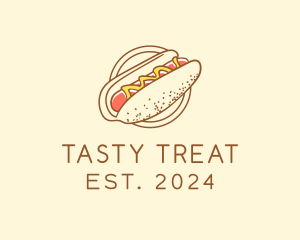 Mustard Hot Dog Sausage logo design