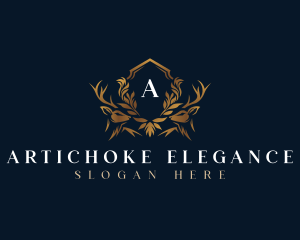 Elegant Deer Crest logo design