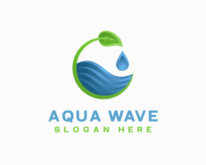 Gradient Natural Water logo design