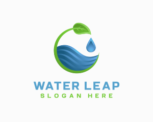 Gradient Natural Water logo design