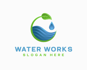 Gradient Natural Water logo design