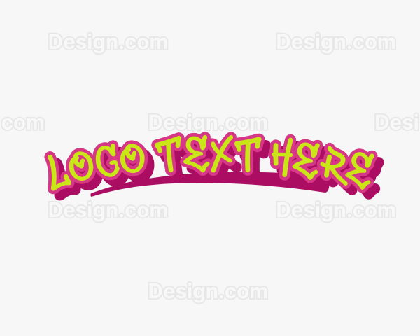 Colorful Funky Graffiti Logo