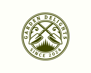 Gardening Shovel Landscaping logo design