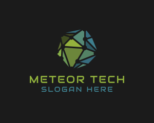 Geometric Tech Circuit logo design