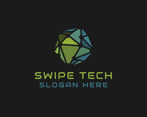 Geometric Tech Circuit logo design