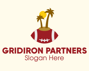 Gridiron American Football Island  logo design