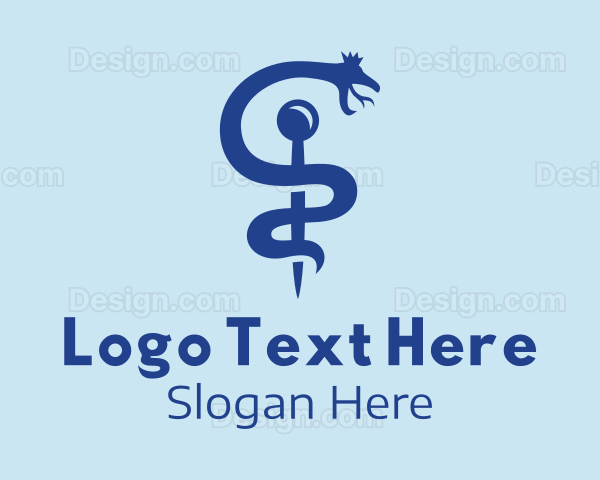 Medical Snake Caduceus Logo