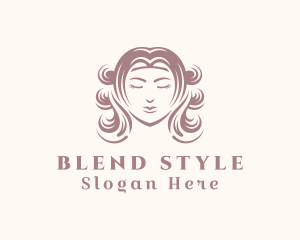 Stylish Hair Styling Lady logo design