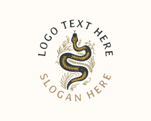 Snake Floral Boho logo