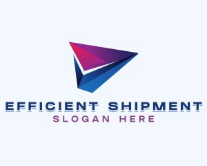 Courier Shipping Plane logo design