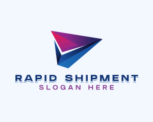 Courier Shipping Plane logo design