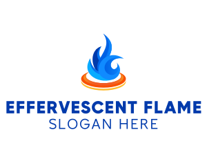 Industrial Fuel Flame logo design