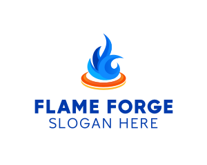 Industrial Fuel Flame logo design