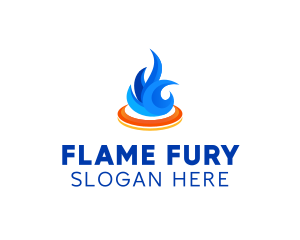 Industrial Fuel Flame logo design