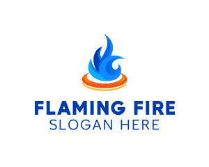 Industrial Fuel Flame logo design