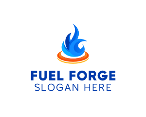 Industrial Fuel Flame logo design