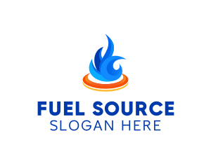 Industrial Fuel Flame logo design