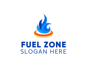 Industrial Fuel Flame logo design