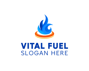 Industrial Fuel Flame logo design