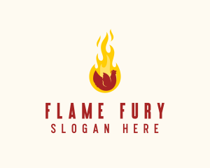 Flame Grilled Chicken logo design