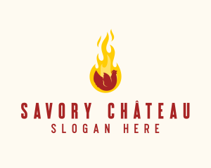 Flame Grilled Chicken logo design