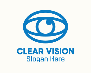 Blue Oval Eye logo design