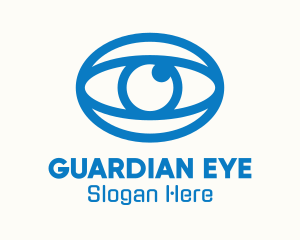 Blue Oval Eye logo design