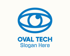 Blue Oval Eye logo design