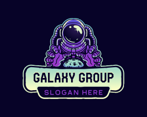 Astronaut Galaxy Moon logo