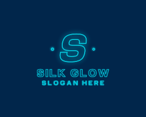 Neon Glow Tech Software logo design