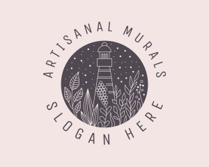 Nature Plant Lighthouse  logo design