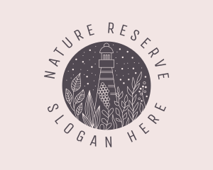 Nature Plant Lighthouse  logo design