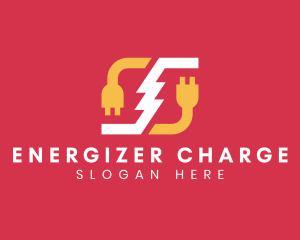 Lightning Energy Charging Plug logo design