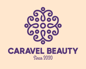 Beauty Violet Flower logo design