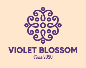 Beauty Violet Flower logo