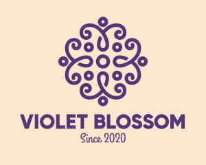 Beauty Violet Flower logo design