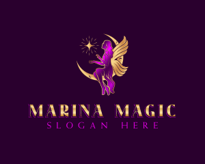 Fairy Woman Moon logo design