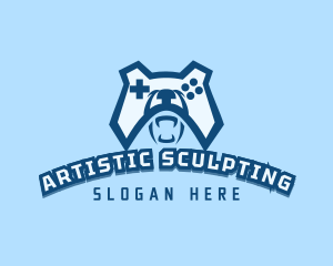 Bear Controller Gaming Avatar logo design