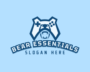 Bear Controller Gaming Avatar logo design