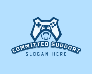 Bear Controller Gaming Avatar logo design