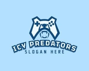 Bear Controller Gaming Avatar logo design