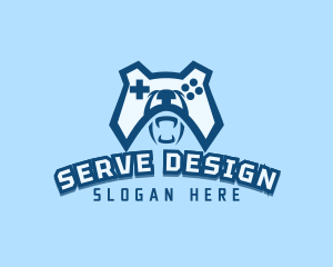 Bear Controller Gaming Avatar logo design