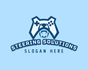 Bear Controller Gaming Avatar logo design