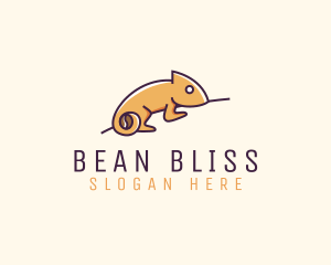 Chameleon Coffee Bean logo design