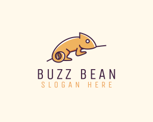 Chameleon Coffee Bean logo design