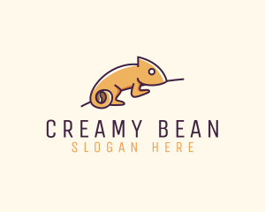 Chameleon Coffee Bean logo design