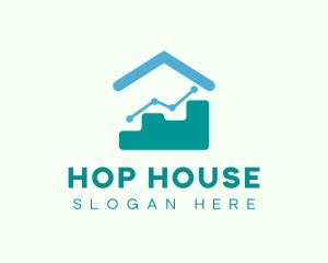 House Bar Graph logo design